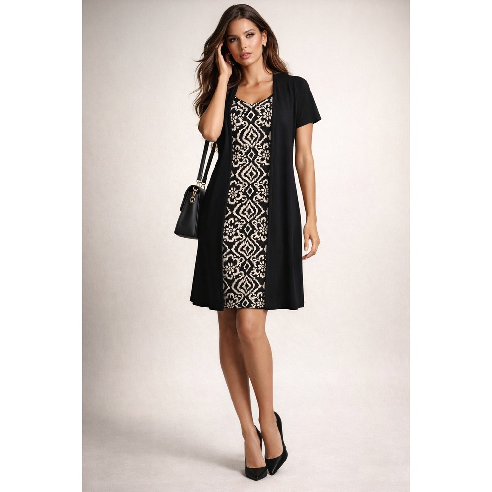 En Focus Studio Dress Womens 12P Black Petite Office‎ Career Classic Elegant